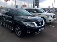 Дефлектор окон 4шт чёрный Nissan Pathfinder (2015 по наст.) 